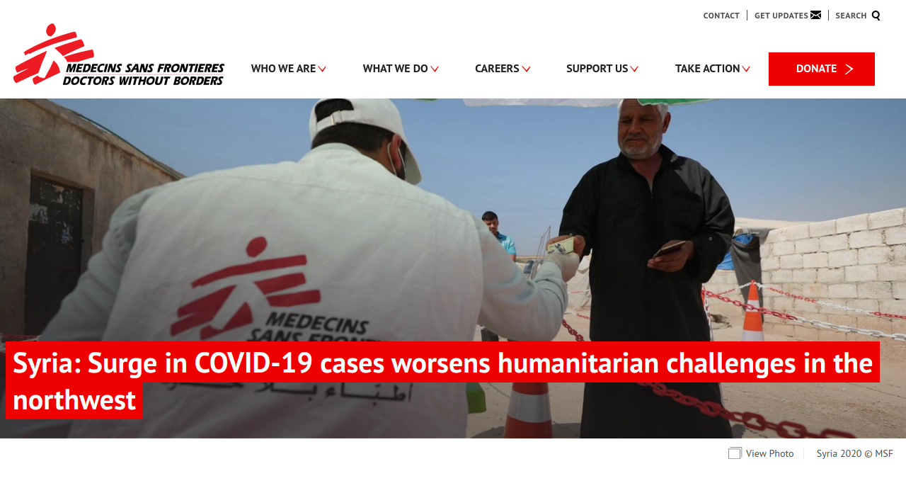 Doctors Without Borders Website Screenshot