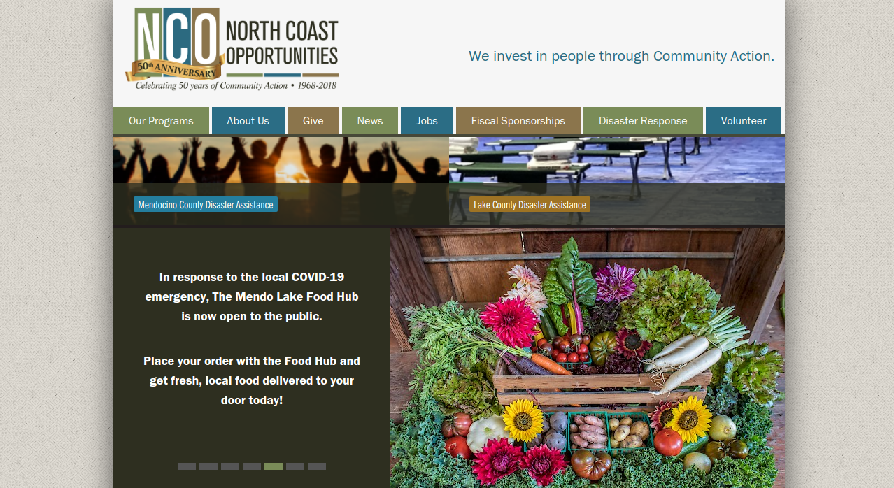 North Coast Opportunities Website Screenshot